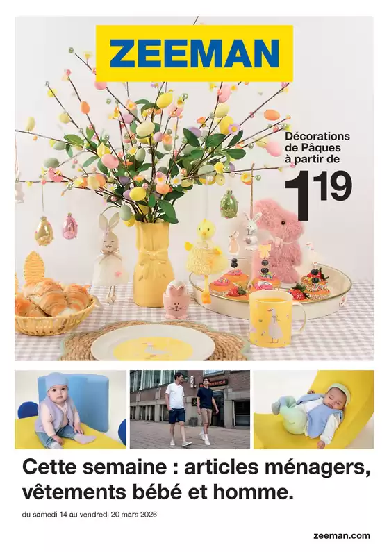 Catalogue Zeeman | Zeeman Semaine 12 du samedi 14 mars au vendredi 20 mars 2026. | 2026-03-14T00:00:00.000Z - 2026-03-20T00:00:00.000Z