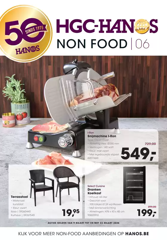 Catalogue Hanos à Ternat | Gazet 6 Non Food | 2026-03-17T00:00:00.000Z - 2026-03-22T00:00:00.000Z