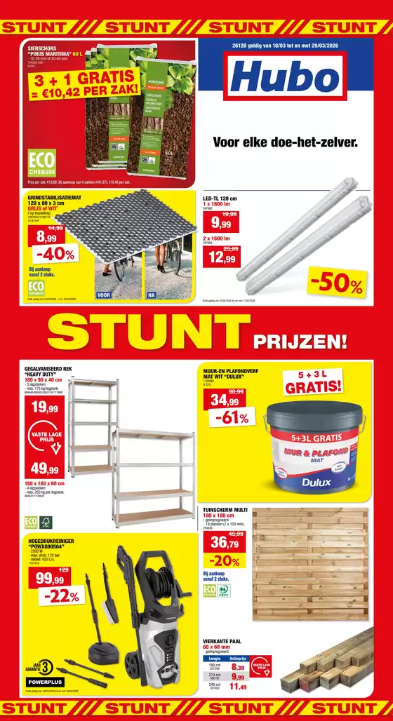 Catalogue Hubo | Hubo Folder geldig t.e.m. 29/03/2026 NL | 2026-03-18T00:00:00.000Z - 2026-05-17T00:00:00.000Z