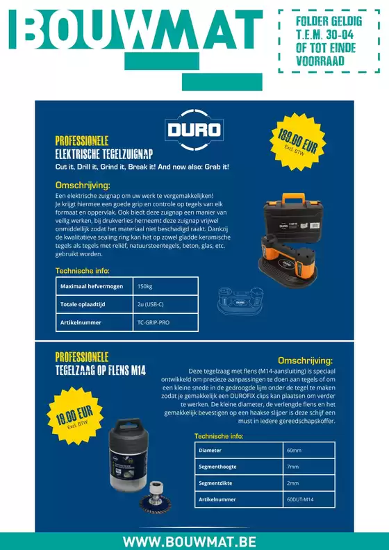 Catalogue Bouwmat à Herstal | Folder April | 2026-03-18T00:00:00.000Z - 2026-04-30T00:00:00.000Z
