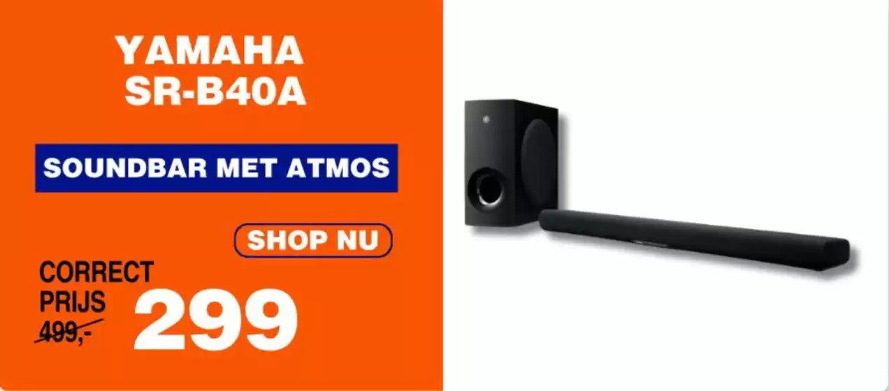 Catalogus van Correct in Utrecht | Yamaha sr-b40a | 2025-10-21T00:00:00.000Z - 2025-11-04T00:00:00.000Z