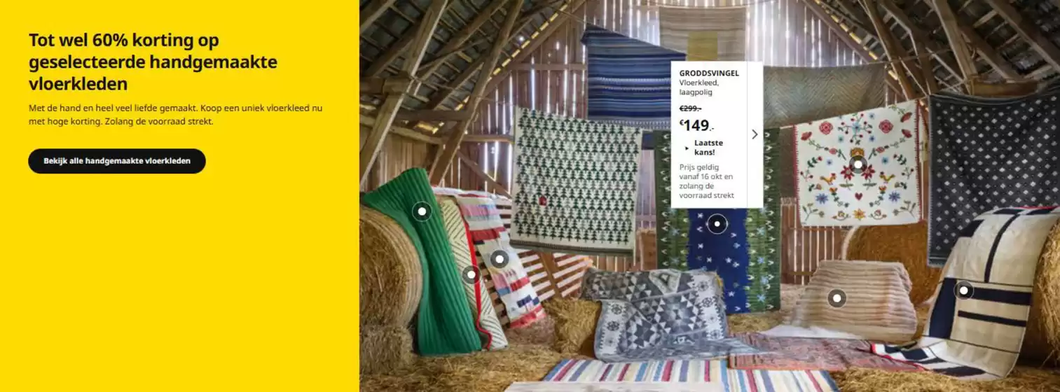 Catalogus van IKEA in Amersfoort | Tot wel 60% korting op geselecteerde handgemaakte vloerkleden | 2025-10-22T00:00:00.000Z - 2025-11-05T00:00:00.000Z