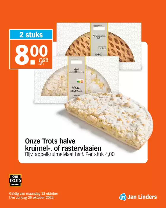 Catalogus van Jan Linders | Onze Trots halve kruimel-. of rasterylaaien | 2025-10-22T00:00:00.000Z - 2025-10-26T00:00:00.000Z