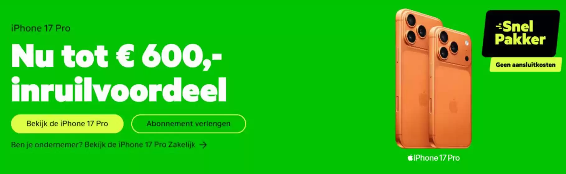 Nu tot € 600,- inruilvoordeel