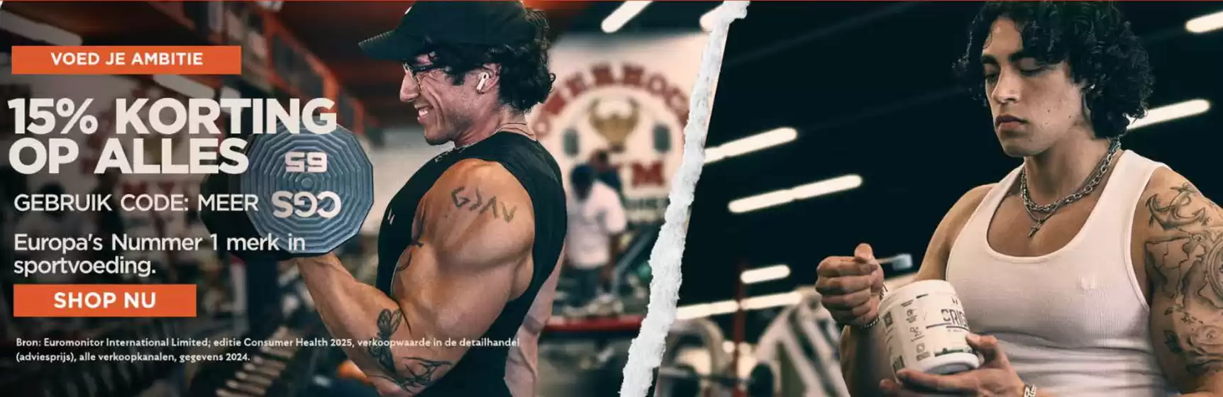 15% korting op alles