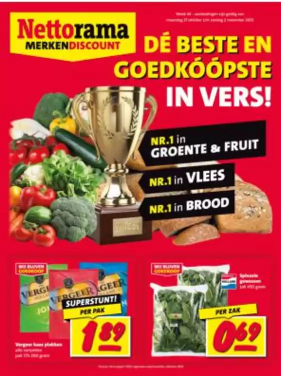 Catalogus van Nettorama in Zeist | Folder Nettorama | 2025-10-27T00:00:00.000Z - 2025-11-02T00:00:00.000Z