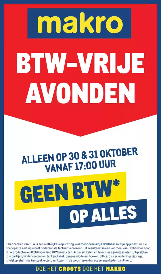 Catalogus van Makro in Rotterdam | BTW-vrije avond | 2025-10-28T00:00:00.000Z - 2025-11-11T00:00:00.000Z