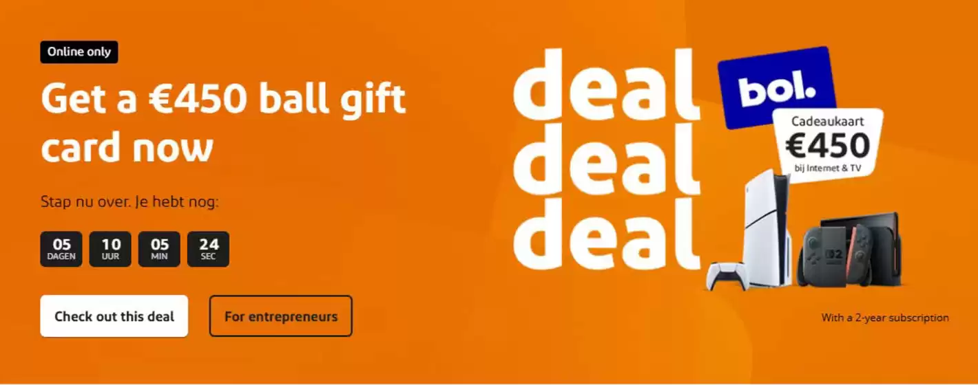 Catalogus van Ziggo in Enschede | Get a €450 ball gift card now | 2025-10-29T00:00:00.000Z - 2025-11-03T00:00:00.000Z