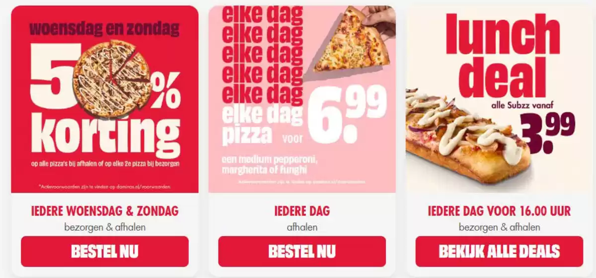 Catalogus van Domino's pizza in Kapel-Avezaath | 50% Korting  | 2025-10-29T00:00:00.000Z - 2025-11-12T00:00:00.000Z