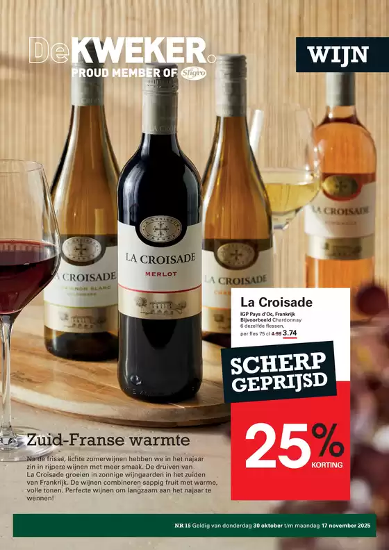 Catalogus van De Kweker in Kapel-Avezaath | Wijn | 2025-10-29T00:00:00.000Z - 2025-11-17T00:00:00.000Z