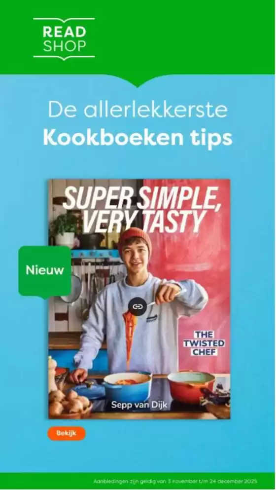 Catalogus van The Read Shop in Weert | De allerlekkerste Kookboeken tips | 2025-11-03T00:00:00.000Z - 2025-12-24T00:00:00.000Z