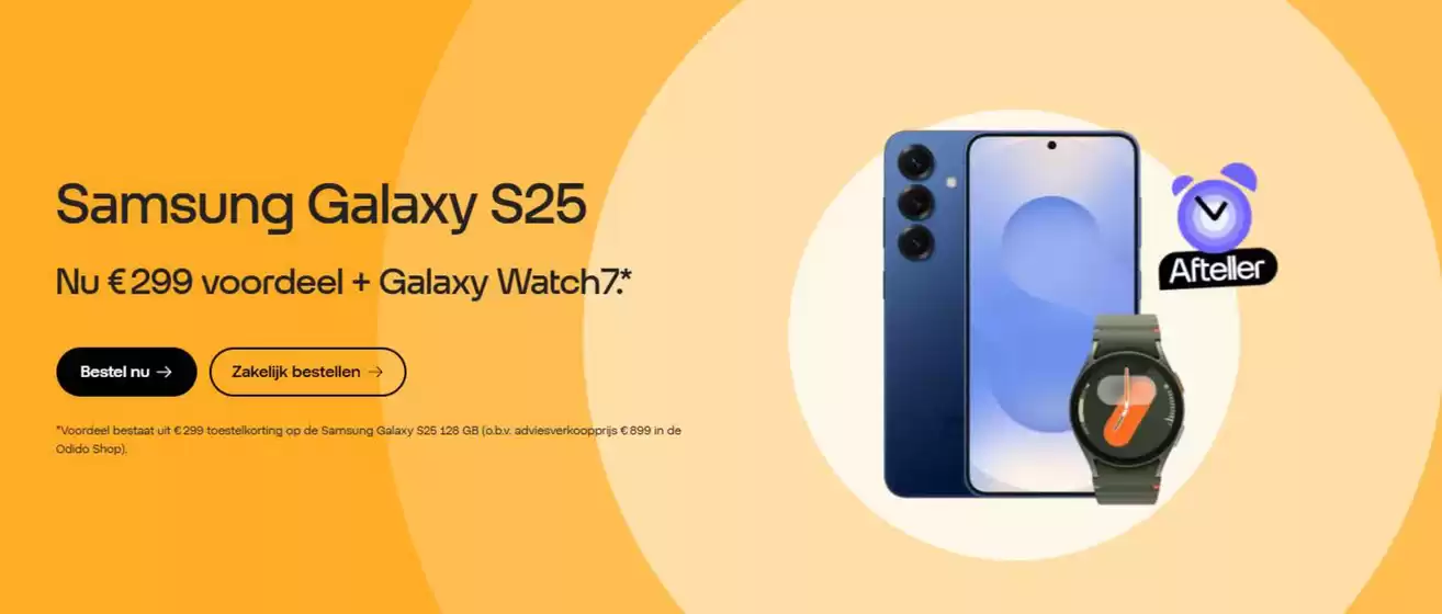 Catalogus van Odido in Rosmalen | Samsung Galaxy S25 | 2025-11-03T00:00:00.000Z - 2025-11-17T00:00:00.000Z