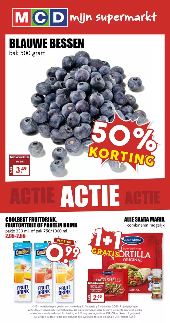 Catalogus van MCD Supermarkt in Hippolytushoef | 50% Korting  | 2025-11-03T00:00:00.000Z - 2025-11-09T00:00:00.000Z