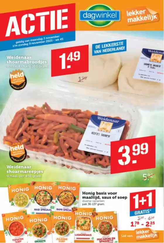 Catalogus van Dagwinkel in Gieten | Actie | 2025-11-03T00:00:00.000Z - 2025-11-09T00:00:00.000Z