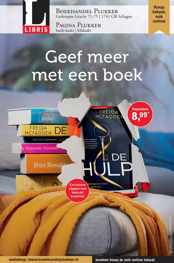 Catalogus van Boekhandel Plukker in Almere | Geef meer met een boek | 2025-11-05T00:00:00.000Z - 2025-11-19T00:00:00.000Z