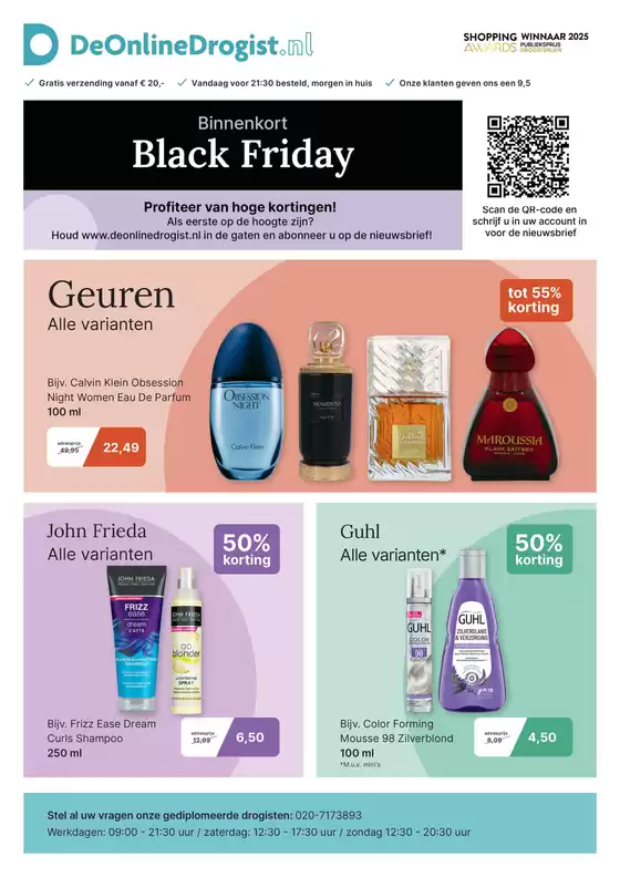 Catalogus van De Online Drogist in Hoorn | Black Friday | 2025-11-05T00:00:00.000Z - 2025-12-04T00:00:00.000Z