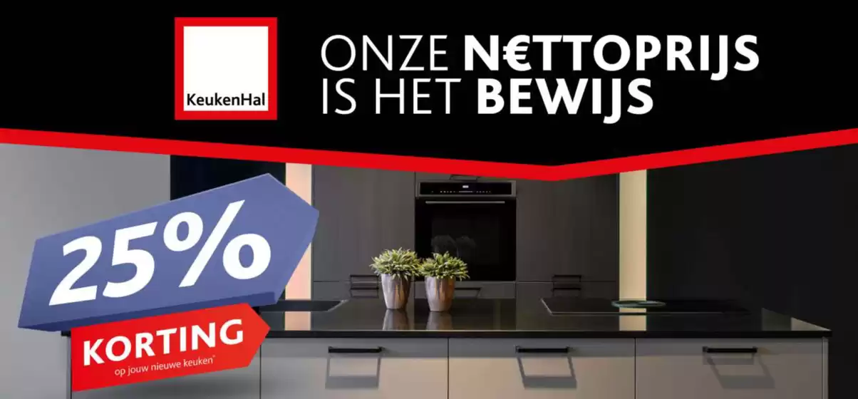 Catalogus van KeukenHal in Echt | 25% Korting | 2025-11-06T00:00:00.000Z - 2025-12-21T00:00:00.000Z