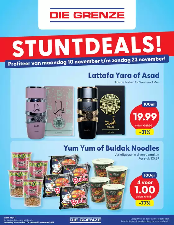 Catalogus van Medikamente die grenze in Groningen | DieGrenze Folder Week 46 47 2025 | 2025-11-10T00:00:00.000Z - 2025-11-23T00:00:00.000Z