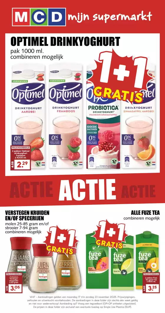Catalogus van MCD Supermarkt in Amsterdam | Actie | 2025-11-17T00:00:00.000Z - 2025-11-23T00:00:00.000Z