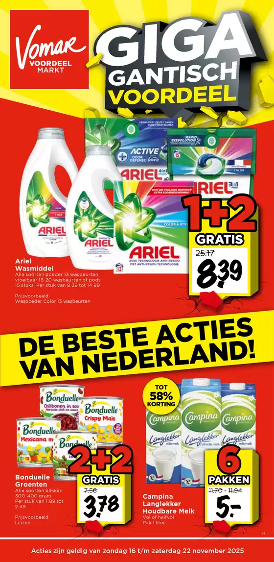 Catalogus van Vomar in Leidschendam | De beste aanbiedingen van Nederland | 2025-11-16T00:00:00.000Z - 2025-11-22T00:00:00.000Z