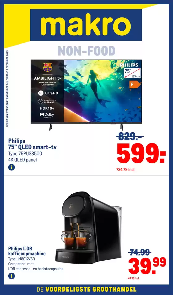 Catalogus van Makro in Leidschendam | Non-Food | 2025-11-19T00:00:00.000Z - 2025-12-02T00:00:00.000Z