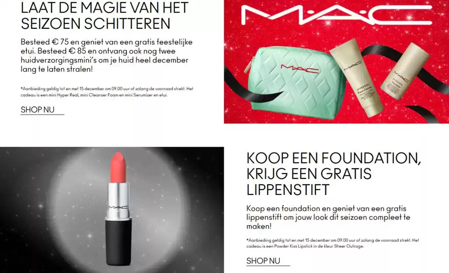 Catalogus van Mac cosmetics in Groningen | Laat de magie van het seizoen schitteren | 2025-12-04T00:00:00.000Z - 2025-12-15T00:00:00.000Z