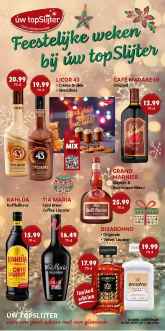 Catalogus van Úw topSlijter in Hattem | Feestelyke weken hij úw top Slijter | 2025-12-09T00:00:00.000Z - 2026-01-03T00:00:00.000Z