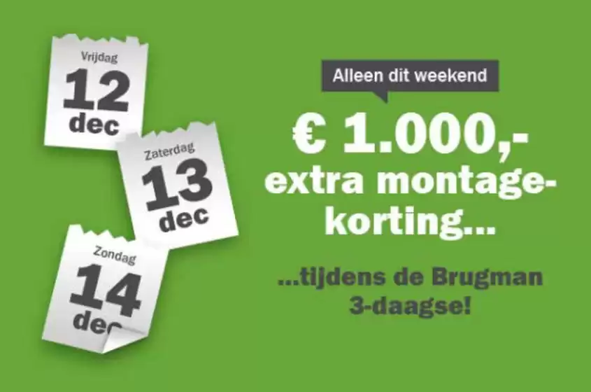 Catalogus van Brugman | € 1.000,-extra montage-korting... | 2025-12-09T00:00:00.000Z - 2025-12-14T00:00:00.000Z