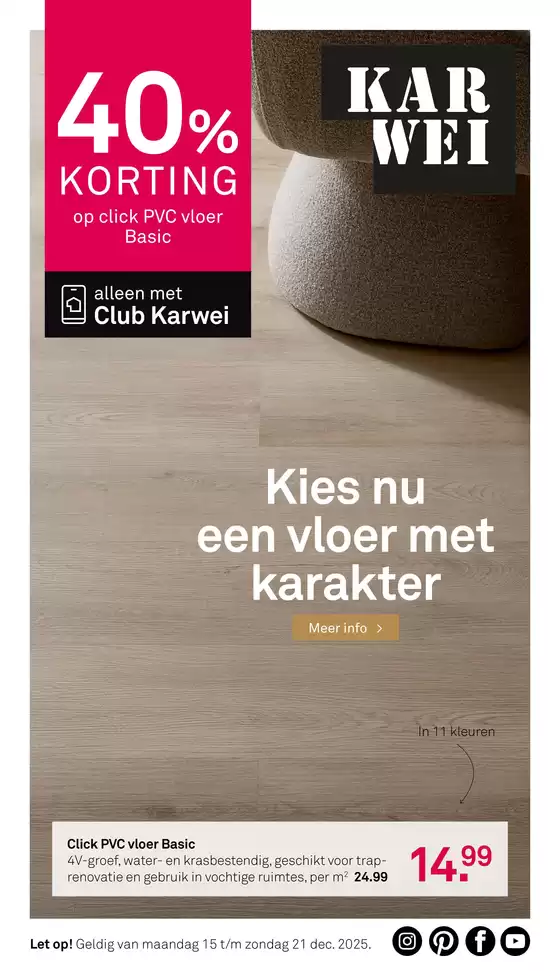 Catalogus van Karwei in Oldemarkt | Karwei folder | 2025-12-15T00:00:00.000Z - 2025-12-21T00:00:00.000Z