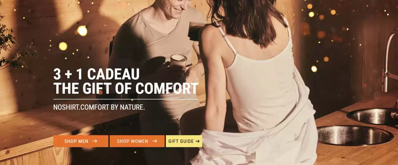 Catalogus van Noshirt in Vries | 3 + 1 cadeau The gift of comfort | 2025-12-16T00:00:00.000Z - 2025-12-30T00:00:00.000Z