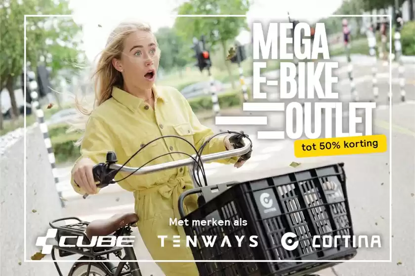 Catalogus van Fietsenwinkel | 50% Korting E-BIKE OUTLET | 2025-12-22T00:00:00.000Z - 2026-01-11T00:00:00.000Z