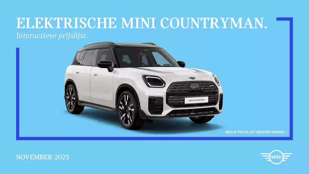 Catalogus van MINI in Amsterdam | ELEKTRISCHE MINI COUNTRYMAN. | 2025-12-26T00:00:00.000Z - 2026-04-30T00:00:00.000Z