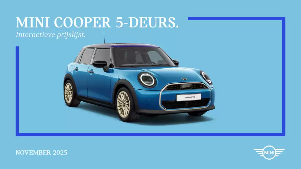 Catalogus van MINI in Amsterdam | MINI COOPER 5-DEURS. | 2025-12-26T00:00:00.000Z - 2026-04-30T00:00:00.000Z