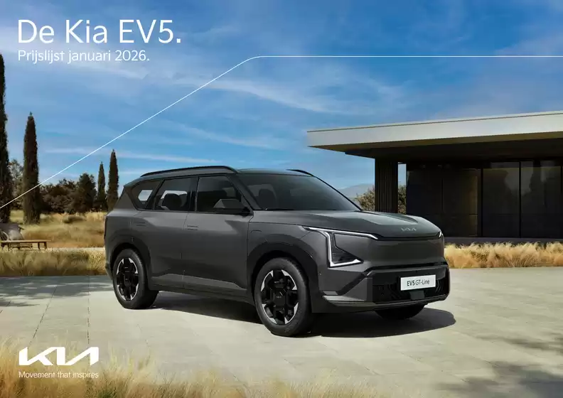 Catalogus van Kia in Eindhoven | Kia Netherlands EV5 prijslijst | 2026-01-01T00:00:00.000Z - 2026-01-31T00:00:00.000Z