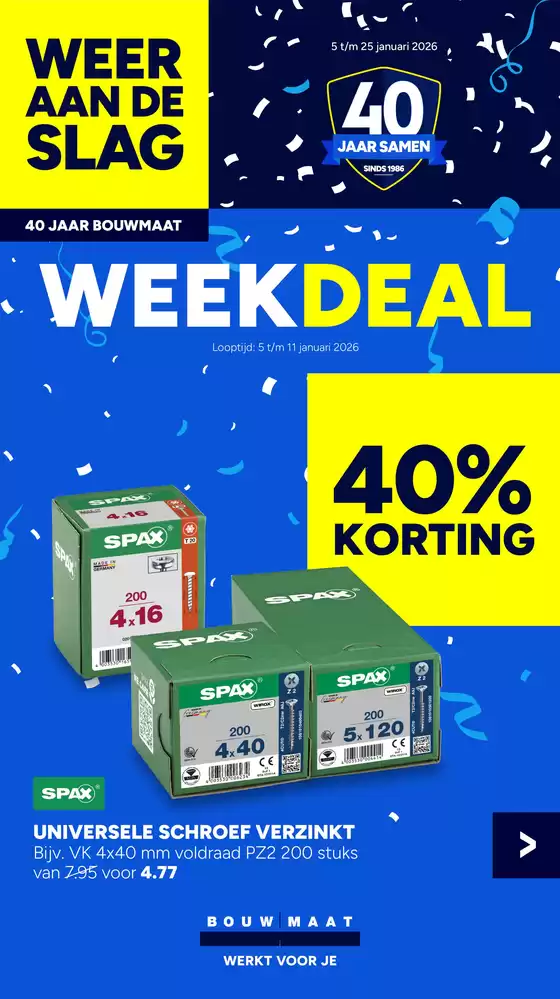 Catalogus van Bouwmaat in Amersfoort | Bouwmaat folder | 2026-01-05T00:00:00.000Z - 2026-01-25T00:00:00.000Z