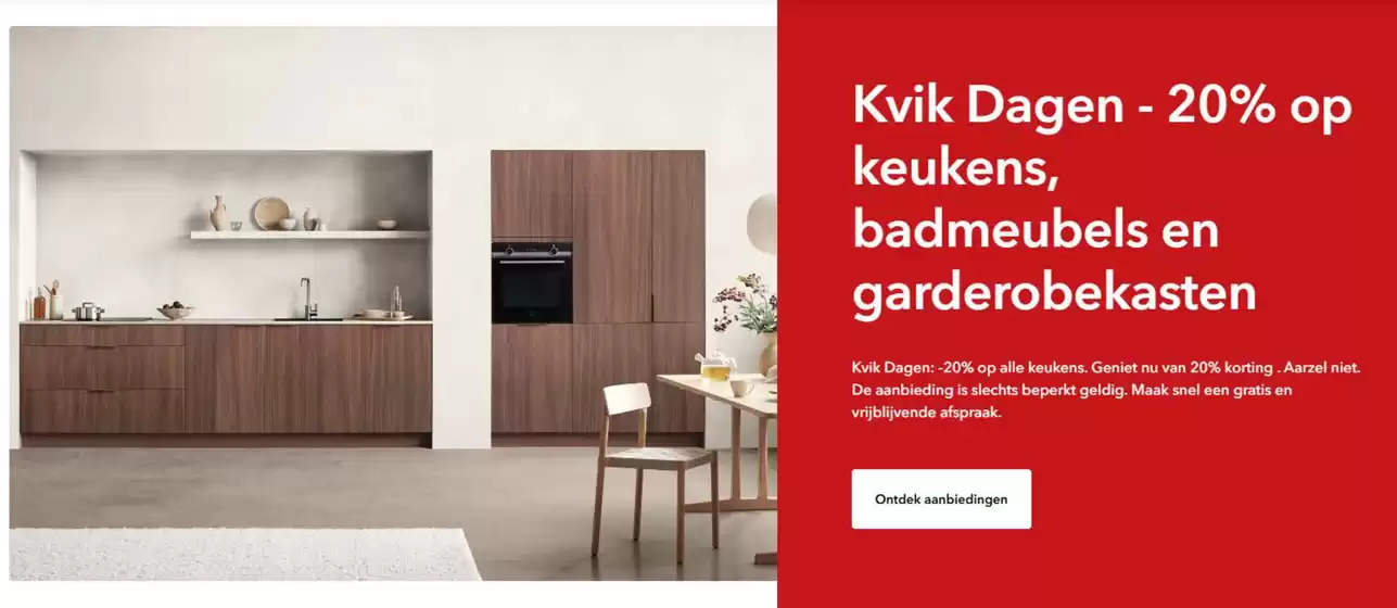 Catalogus van Kvik | 20% Korting Op Keukens | 2026-01-06T00:00:00.000Z - 2026-01-27T00:00:00.000Z