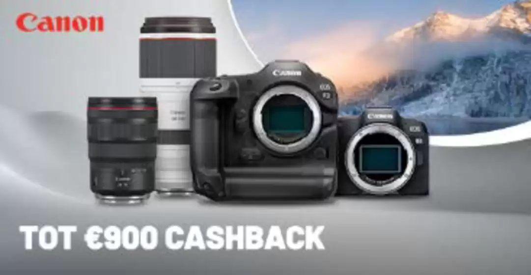 Catalogus van Kamera Express in 's-Hertogenbosch | €900 cashback op geselecteerde Canon camera's en lenzen | 2026-01-07T00:00:00.000Z - 2026-01-18T00:00:00.000Z