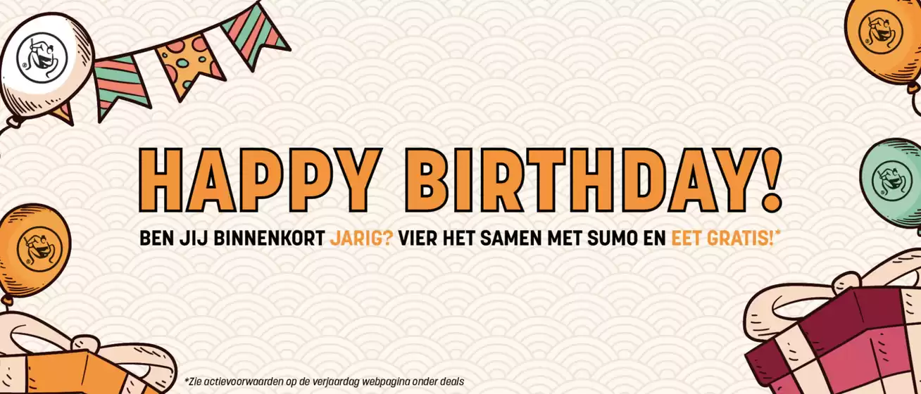 Catalogus van Restaurant Sumo | VIER SAMEN FEEST MET SUMO! DE JARIGE EET GRATIS | 2026-01-07T00:00:00.000Z - 2026-01-18T00:00:00.000Z