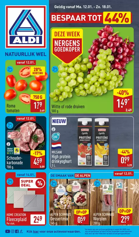 Catalogus van Aldi in Hoogeveen | Vanaf Ma. 12.01. | 2026-01-12T00:00:00.000Z - 2026-01-18T00:00:00.000Z