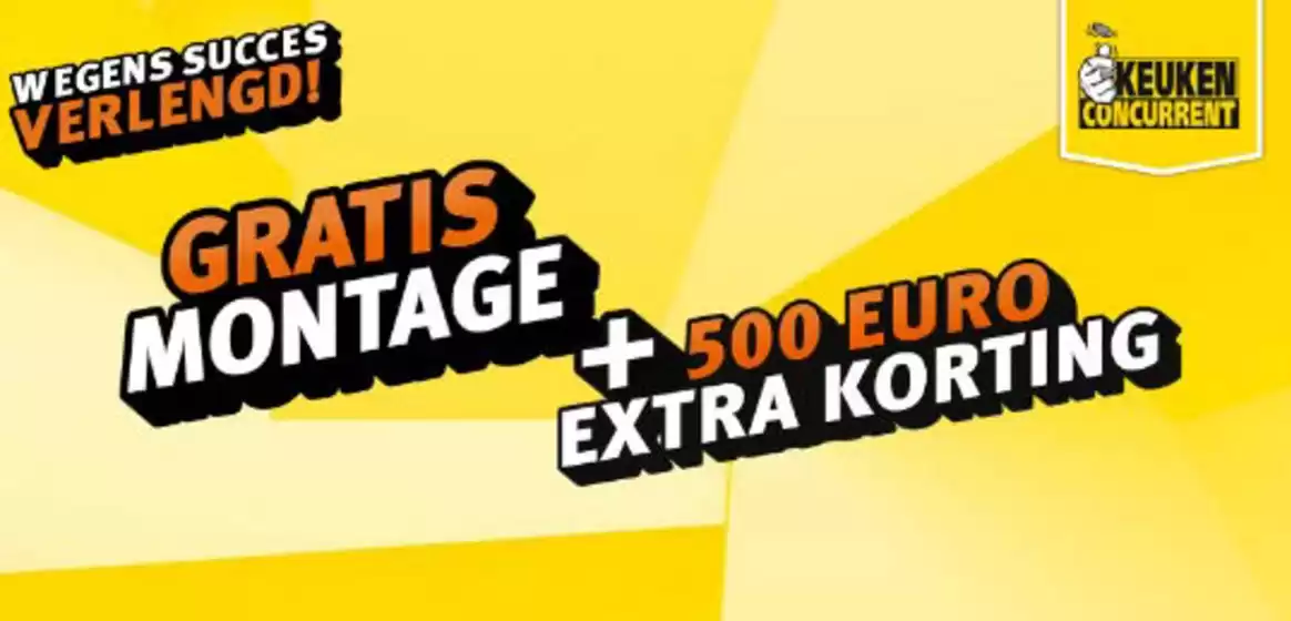 Catalogus van KeukenConcurrent | Gratis montage + 500 euro extra korting | 2026-01-12T00:00:00.000Z - 2026-01-18T00:00:00.000Z