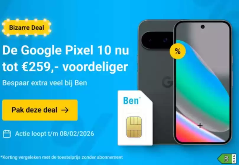 Catalogus van Belsimpel | Deals | 2026-01-19T00:00:00.000Z - 2026-02-08T00:00:00.000Z