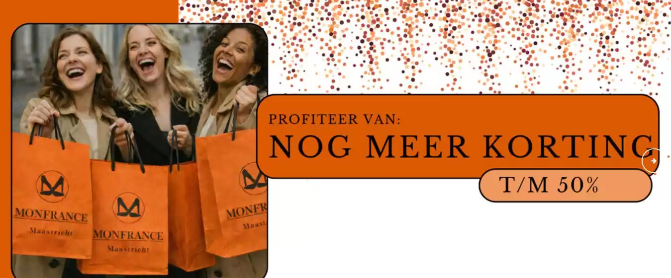 Catalogus van Monfrance Schoenmode in Rotterdam | Nog meer korting T.M 50% | 2026-01-26T00:00:00.000Z - 2026-01-31T00:00:00.000Z