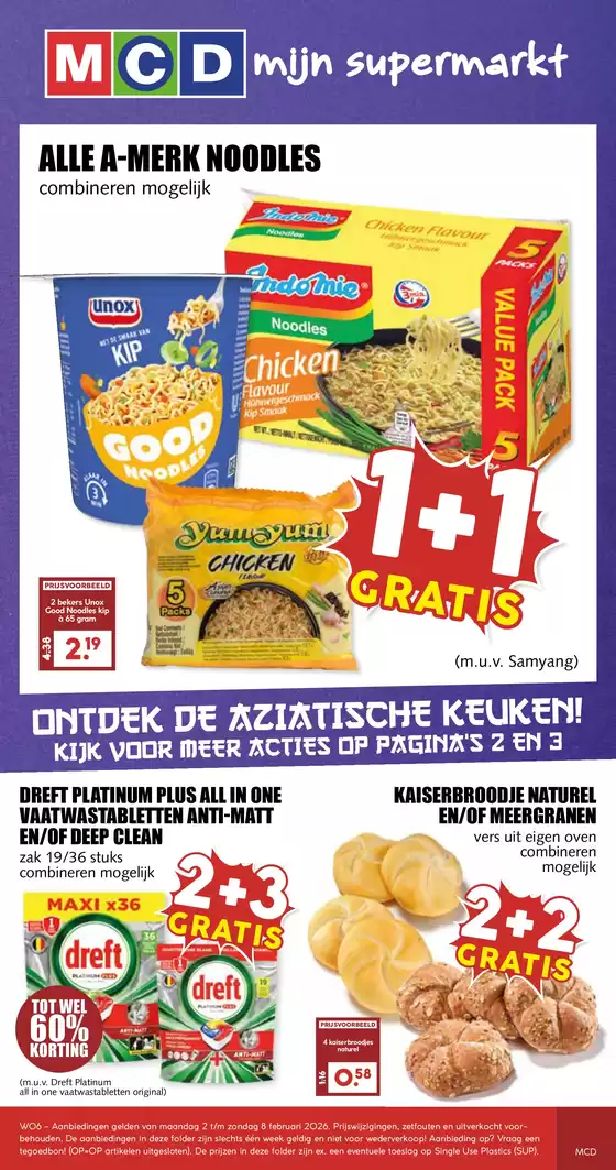 Catalogus van MCD Supermarkt in Urmond | Onze beste deals voor u | 2026-02-02T00:00:00.000Z - 2026-02-08T00:00:00.000Z