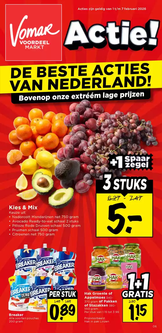 Catalogus van Vomar in Schildwolde | De beste aanbiedingen van Nederland | 2026-02-01T00:00:00.000Z - 2026-02-07T00:00:00.000Z