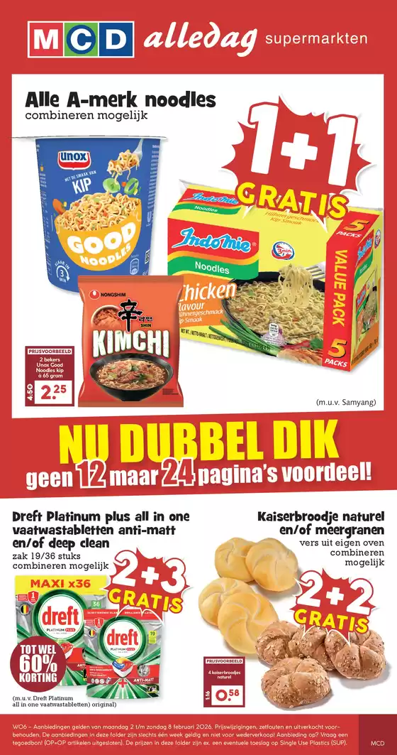 Catalogus van MCD Supermarkt in Urmond | Aantrekkelijke speciale aanbiedingen voor iedereen | 2026-02-02T00:00:00.000Z - 2026-02-08T00:00:00.000Z