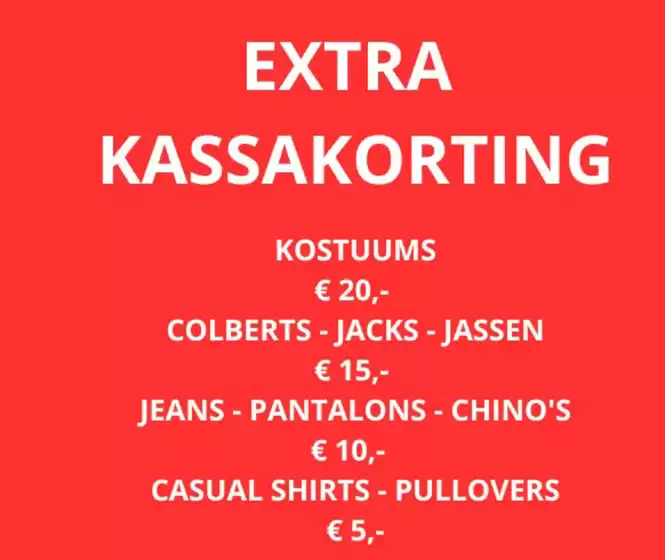 Catalogus van Slot Menswear in Haarlem | Extra kassakorting | 2026-02-02T00:00:00.000Z - 2026-02-15T00:00:00.000Z
