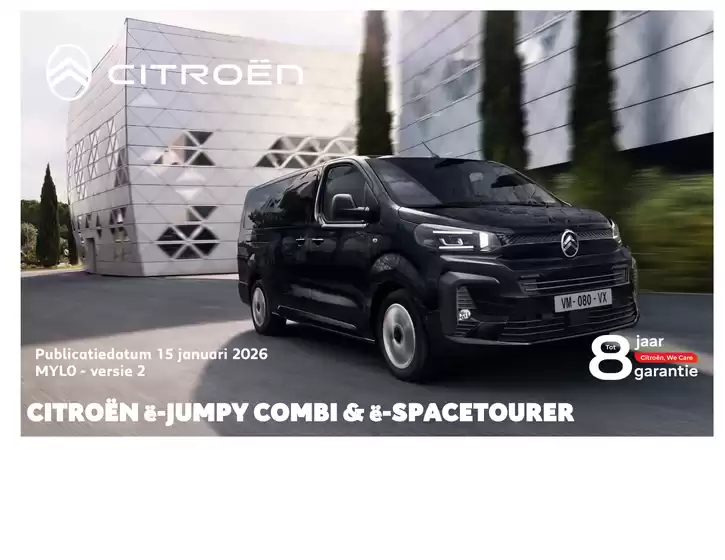 Catalogus van Citroën in Horst | 22012026 consumentenprijslijst jumpy combi spacetourer | 2026-01-01T00:00:00.000Z - 2026-12-31T00:00:00.000Z