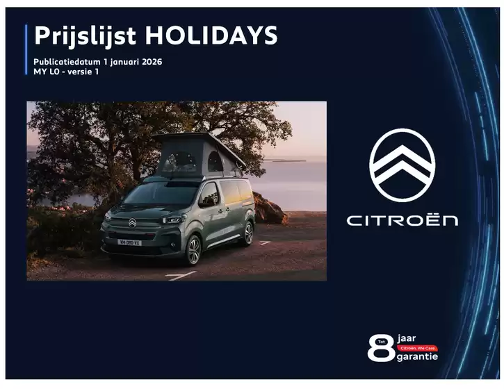 Catalogus van Citroën in Horst | 09012026 Consumentenprijslijst Citroen Holidays | 2026-01-01T00:00:00.000Z - 2026-12-31T00:00:00.000Z