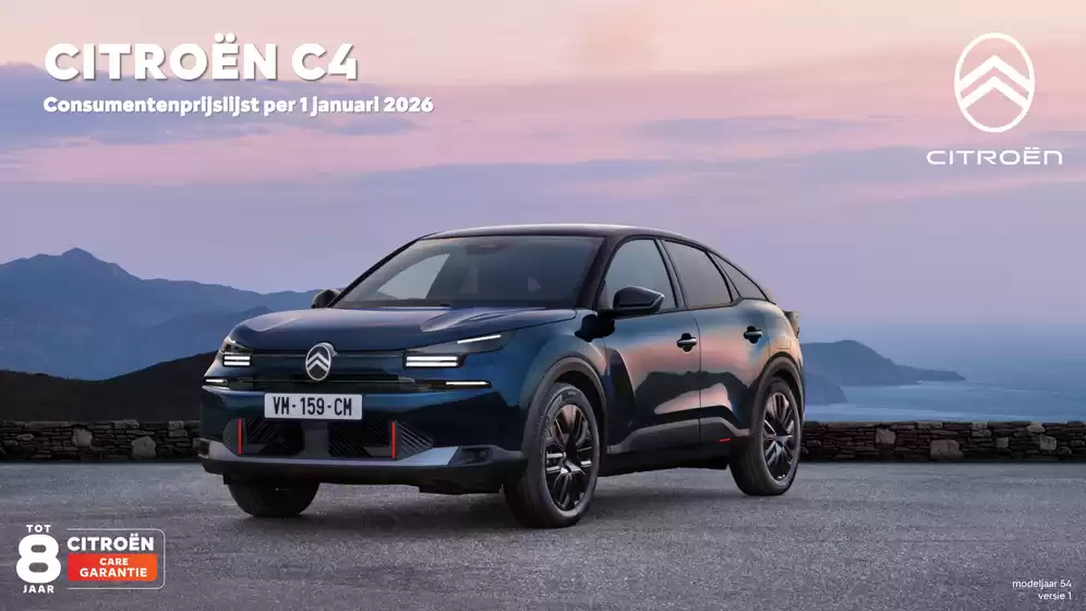 Catalogus van Citroën in Horst | 13012026 Consumentenprijslijst Citroen C4 | 2026-01-01T00:00:00.000Z - 2026-12-31T00:00:00.000Z