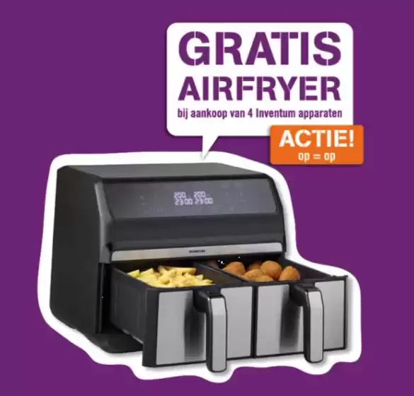 Catalogus van Keukendepot in Den Haag | Bij aankoop van minimaal vier Inventum apparaten ontvang je nu een airfryer cadeau (Vraag onze verkoopadviseurs naar de actievoorwaarden.) | 2026-02-05T00:00:00.000Z - 2026-02-15T00:00:00.000Z